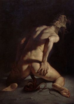 Peinture sur toile de Roberto Ferri La Nascita Del Male - The Birth Of Evil reproduction peinte à la main