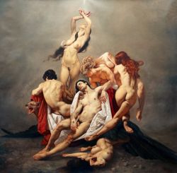Peinture sur toile de Roberto Ferri Requiem reproduction peinte à la main