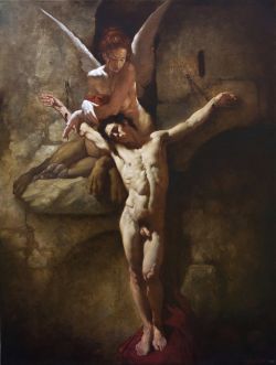 Peinture sur toile de Roberto Ferri Sfinge - Sphinx reproduction peinte à la main