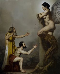 Peinture sur toile de Roberto Ferri The Oracle reproduction peinte à la main