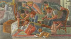 Peinture sur toile de Roberts William Study For Tv 1960 reproduction peinte à la main