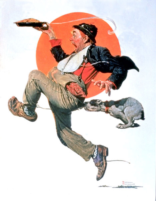 Rockwell, Courir avec une tarte - Running with Pie
