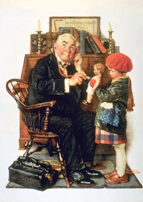 Rockwell, Docteur et poupée - Doctor and doll