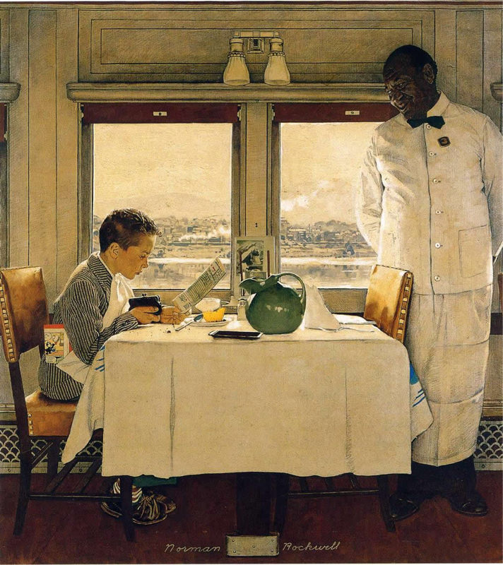 Rockwell, Garçon dans un wagon restaurant - Boy in a Dining Car