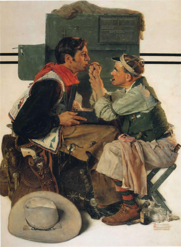 Rockwell, Gary Cooper dans Le Texan - Gary Cooper as the Texan