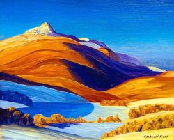 Rockwell Kent Vermont Study - 1920 reproduction peinte à la main