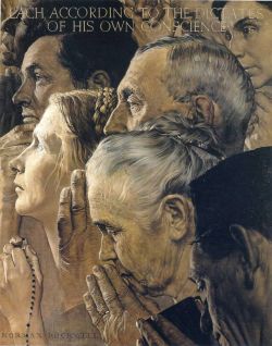 Peinture sur toile de Rockwell, La liberté de culte - Freedom to Worship reproduction peinte à la main