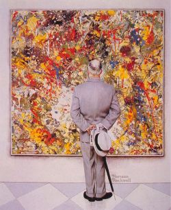 Peinture sur toile de Rockwell, Le connaisseur - The Connoiseur reproduction peinte à la main