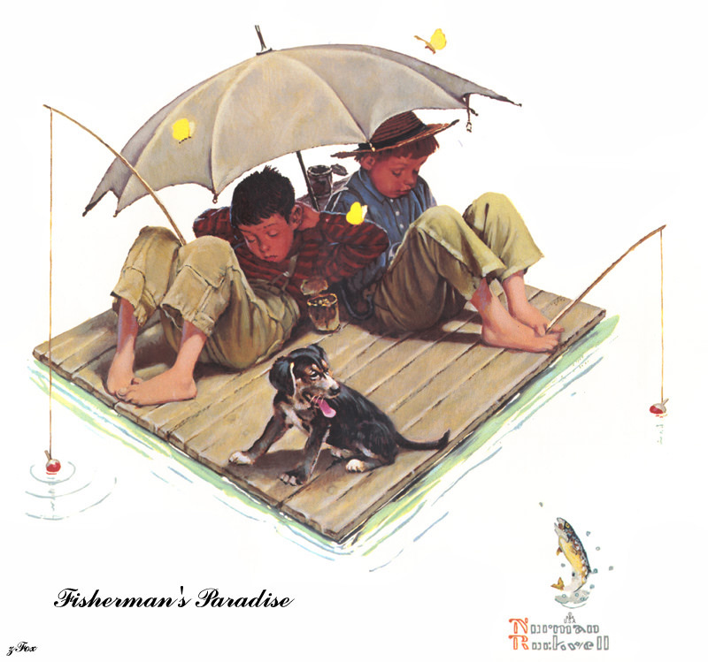 Rockwell, Le paradis des pêcheurs - Fishermans Paradise