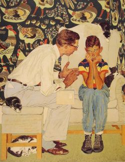 Peinture sur toile de Rockwell, Les choses de la vie - The Facts of Life reproduction peinte à la main