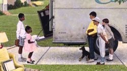 Peinture sur toile de Rockwell, New Kids In The Neighborhood reproduction peinte à la main
