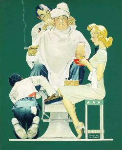 Peinture sur toile de Rockwell Norman Full Treatment 1940 reproduction peinte à la main