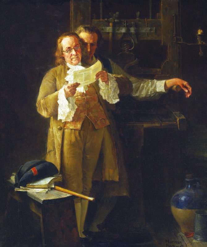 Rockwell Norman Poor Richard S Almanac Ca. 1930