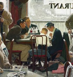 Peinture sur toile de Rockwell Norman Saying Grace 1951 reproduction peinte à la main