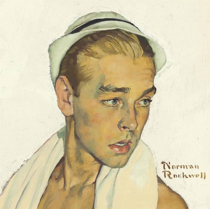 Rockwell Norman Study For Boy With Melting Ice Cream Cones 1940