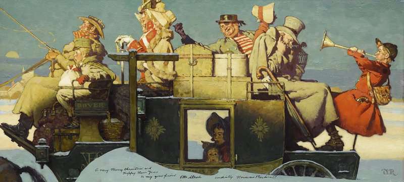 Rockwell Norman Study For The Christmas Coach 1935