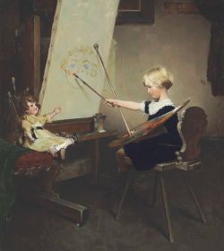 Peinture sur toile de Rockwell Norman The Artist S Daughter reproduction peinte à la main
