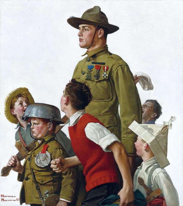 Rockwell Norman The Dough Boy And His Admirers Ca. 1919