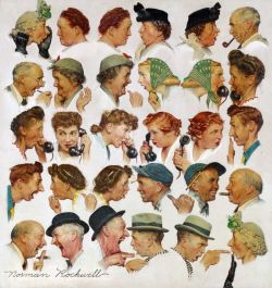 Peinture sur toile de Rockwell Norman The Gossips 1948 reproduction peinte à la main