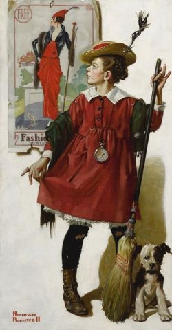 Peinture sur toile de Rockwell Norman The Little Model 1919 reproduction peinte à la main