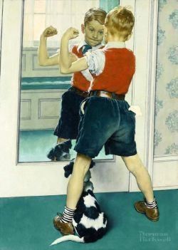 Peinture sur toile de Rockwell Norman The Muscleman 1941 reproduction peinte à la main