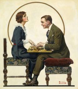 Peinture sur toile de Rockwell Norman The Ouija Board 1920 reproduction peinte à la main