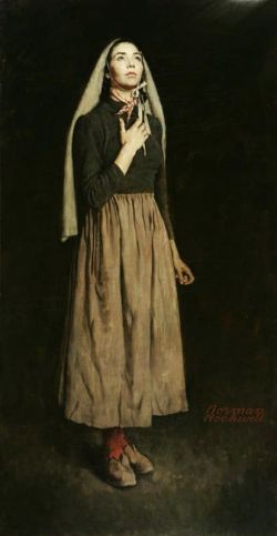 Peinture sur toile de Rockwell Norman The Song Of Bernadette 1944 reproduction peinte à la main
