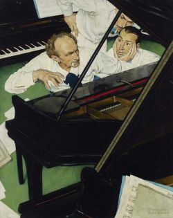 Peinture sur toile de Rockwell Norman The Virtuoso reproduction peinte à la main