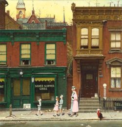 Peinture sur toile de Rockwell Norman Walking To Church 1953 reproduction peinte à la main