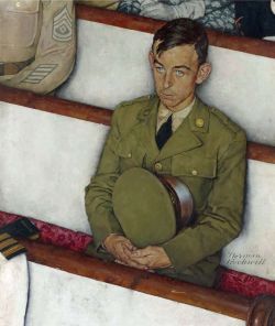 Peinture sur toile de Rockwell Norman Willie Gillis In Church 1942 reproduction peinte à la main