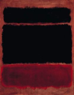 Peinture sur toile de Rothko Black In Deep Red reproduction peinte à la main