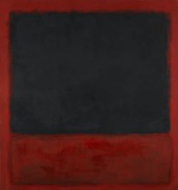 Peinture sur toile de Rothko Untitled - Black Red Over Black On Red reproduction peinte à la main
