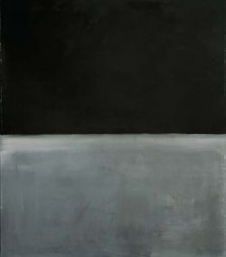 Peinture sur toile de Rothko Untitled Black On Grey reproduction peinte à la main