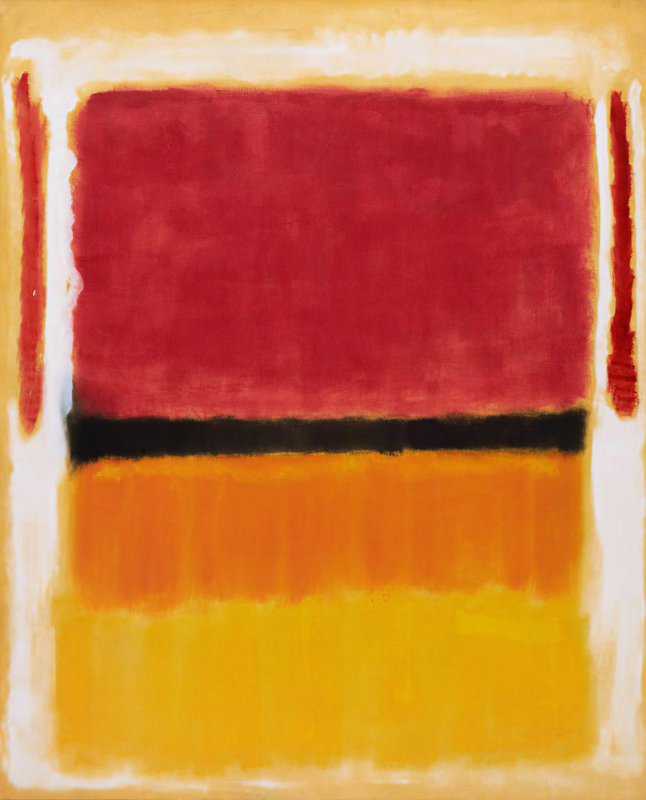 Rothko Violet Black Orange Yellow On White And Red - 207 X 76.6 Cm