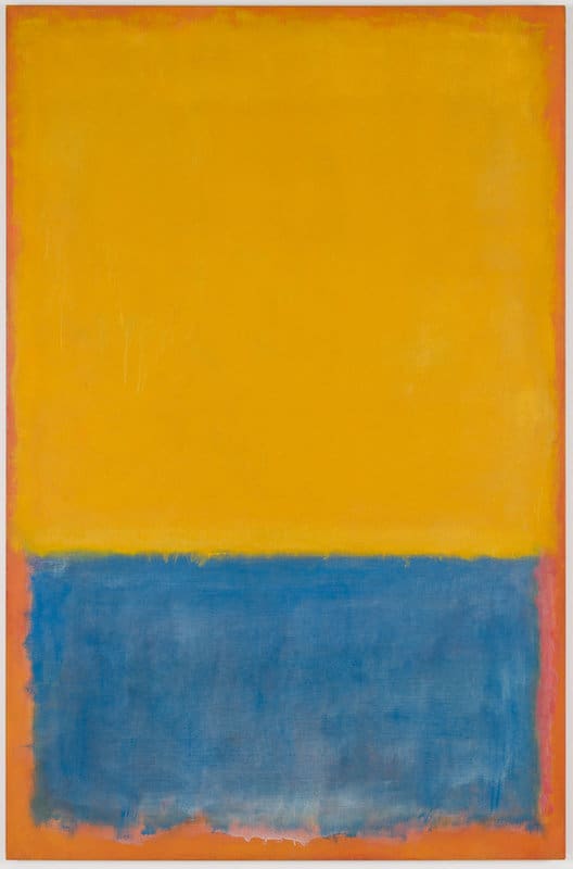 Rothko Yellow And Blue - Yellow Blue On Orange
