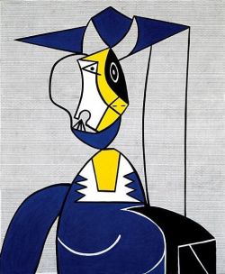 Peinture sur toile de Roy Lichtenstein Femme Au Chapeau 1962 reproduction peinte à la main