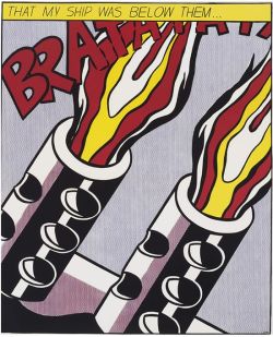 Peinture sur toile de Roy Lichtenstein Triptych As I Opened Fire - Part 3 reproduction peinte à la main