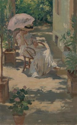 Rupert Bunny, A Sunny Nook, ca.1913 reproduction peinte à la main