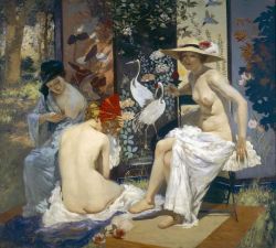 Rupert Bunny The Sun Bath - 1913 reproduction peinte à la main