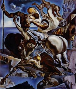 Salvador Dali Family Of Marsupial Centaurs reproduction peinte à la main