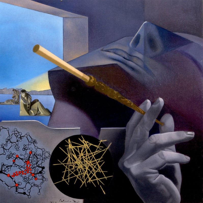 Salvador Dali, La Fumeur, Pierre Et Columbine, Ciel Bleu 1973