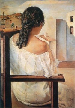 Salvador Dali Ragazza Di Spalle reproduction peinte à la main