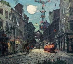 Samuil Kaplan Landscape With A Moonwalker 1975 reproduction peinte à la main