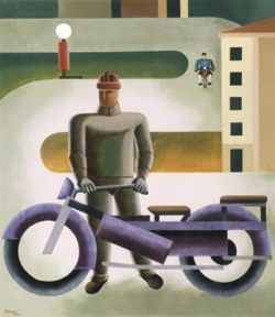 Sandor Bortnyik Motorrider 1928 reproduction peinte à la main
