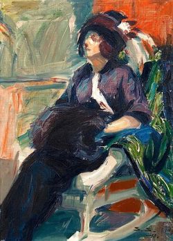 Santeri Salokivi Lady In A Rocking Chair reproduction peinte à la main