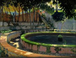 Santiago Rusinol Jard N De Las Eleg As reproduction peinte à la main