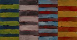 Reproduction peinte à l'huile Sean Scully Four Days - finition musée artisanale en relief sur toile