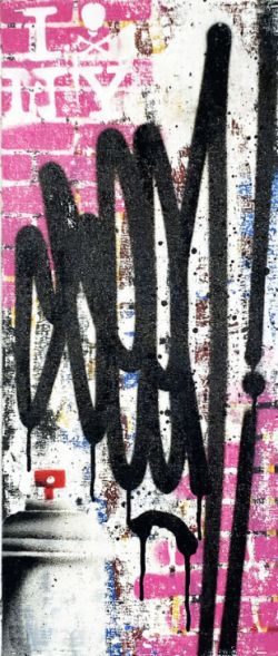 Peinture sur toile de Seen Tags Pink-vertical 2019 reproduction peinte à la main