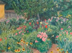 Silvia Koller Flowergarden 1933 reproduction peinte à la main