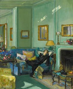 Sir John Lavery Mrs Osler Cannes 1929 reproduction peinte à la main